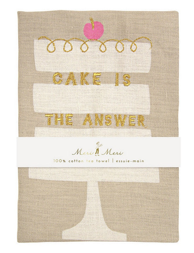 Tea Towel: Cake is the Answer